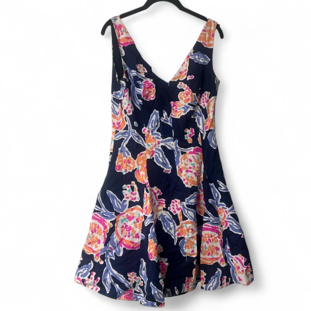 Lilly Pulitzer Navy and Pink Floral Dress